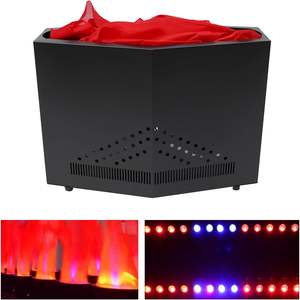 Máquina de Efectos de Llama Eléctrica Roja con Doble Ventilador, Telón de Fondo de Llama de Fuego de Tela de Seda LED para Fiestas, Discotecas y Escenarios - Product Image 3