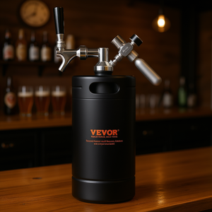 Mini barril Vevor de 128 oz (4L) de acero inoxidable 304, growler de cerveza presurizado con regulador de CO2 y grifo para cerveza artesanal casera. - Product Image 2
