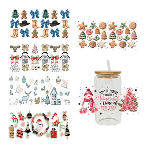 Autocollants UV DTF pour tasses – Motifs Hiver <span class=keywords><strong>Gentleman</strong></span>, Saint-Valentin, Noël Chaleureux – Transfert de logo - Product Image 1