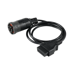 定制 Hooha Harness J1939 德国 9 针 OBD2 16 针卡车诊断连接器电缆 PVC/尼龙护套汽车电子 - Product Image 3