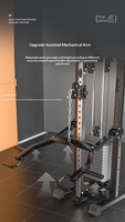 Machine de musculation professionnelle Lft JL-A3 en acier robuste avec double poulie et hauteur réglable pour exercices de pectoraux, épaules et dos