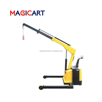 Grue mobile pliable à batterie 1T 2T, mini-grue télescopique électrique pour le transfert de matériaux en usine