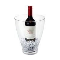 Seau à glace moderne en plastique polycarbonate transparent 5L pour bar, club, fête ou mariage
