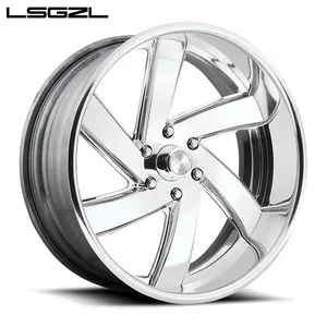 Chrome or polished design 5x120 20 22 inch concave rims after market 2 piece passenger car wheels for brand cars