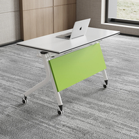 Bureau d'ordinateur pliable moderne en teck - Table multifonctionnelle pour bureau à domicile et atelier, design écologique