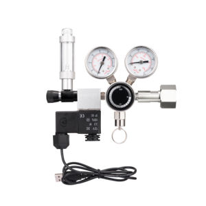 Válvula reductora de presión de doble manómetro ajustable con acuario aplicable a todo tipo de cilindros de CO2 - Product Image 2