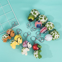 Nouvelle Tendance 2024 Populaire : Peluche Tortue Signe du Zodiaque Fruit Mignonne en Coton PP 10cm, Pendentif Porte-clés pour Sac