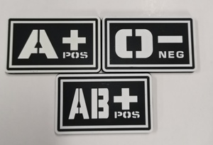 Patch Tactique Auto-Agrippant Groupe Sanguin A- A+ AB- AB+ B- B+ O- O+ Négatif Positif, Écusson Brodé - Product Image 4