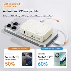Banco de Energía Magnético con 20,000 mAh, Carga Rápida de 22.5w, Gran Capacidad y Cable Integrado - Product Image 5
