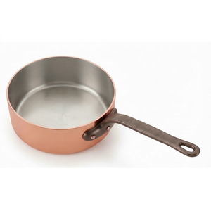 Copper Sauce <b>Pan</b> Stainless Steel Lining Zinc Alloy <b>Handle</b> Heat Resistant For Gas Use And Induction Cooker Use - Product Image 1