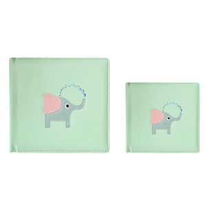 Álbum de Cuero PU Color Macaron Elegante con Bordado de <span class=keywords><strong>Elefante</strong></span>, <span class=keywords><strong>Libro</strong></span> de Fotos para Uso Diario y Regalo para Bebés - Product Image 1