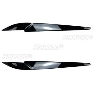 สำหรับ BMW X5 F15 X6 F16 2014-2018 ฝาครอบไฟหน้าด้านหน้าแบบมันเงาสีดำคาร์บอนไฟเบอร์สติกเกอร์ - Product Image 4