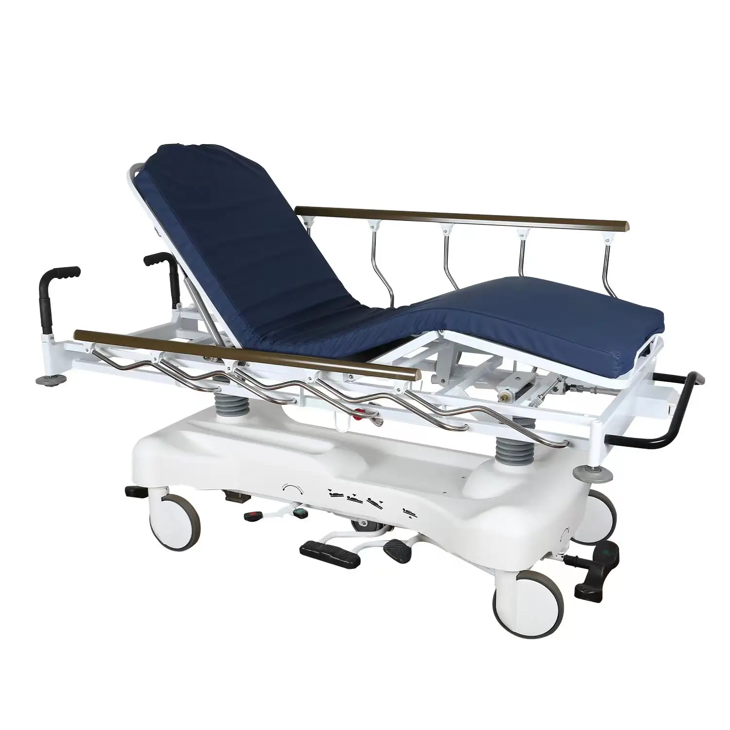 Cama de alongamento hidráulico luxuosa médica, cama com alongador de queda para transporte de paciente
