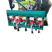 Semoir à blé monté sur motoculteur, planteuse de céréales à double rangée, machine à semer le blé avec fertiliseur intégré pour la ferme