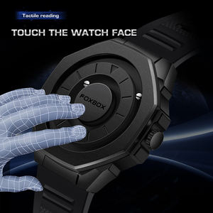 LIGE FB0075 Dial sin espejo Cronógrafo Bola <span class=keywords><strong>Bual</strong></span> Track Turn Reloj de cuarzo para hombres Levitación magnética Reloj ciego Tiempo táctil - Product Image 3