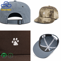 Casquette de baseball camouflage personnalisée avec broderie de patte, gris ardoise et marron, style tactique, pour papa, cadeau pour les amoureux des animaux, usine ODM OEM
