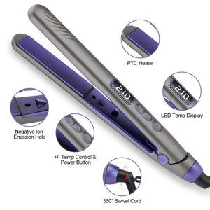 جهاز فرد الشعر الاحترافي للصالونات LED رقمي لوحة مخصصة كهربائية للاستخدام المنزلي بعلامة خاصة - Product Image 2