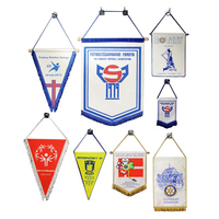 Faite à la main en satin, tissu non tissé publicitaire personnalisé, drapeaux de mariage, de football, d'écusson, drapeau mural