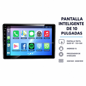 Navegador de pantalla grande para coche Android compatible con CarPlay y Android Auto - Product Image 2
