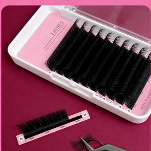 ขนตาแคชเมียร์นุ่ม ขนตาไหมสีดำด้าน ขนมิ้งค์แบบเส้นต่อเส้น - Product Image 5