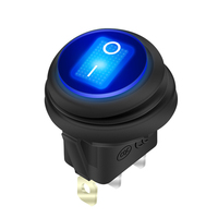 KCD1-8-101NW 3 סיכות 20MM קטן מתג על OFF אור 12V DC פיצוץ הוכחה עמיד למים מתג כחול led