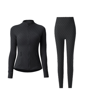 Veste <span class=keywords><strong>de</strong></span> yoga d'hiver pour <span class=keywords><strong>femme</strong></span> avec fermeture éclair dorée, livraison express aux États-Unis, vêtements <span class=keywords><strong>de</strong></span> fitness ajustés pour <span class=keywords><strong>femme</strong></span>, ensemble veste - Product Image 6