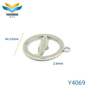 Yhd thiết kế mới kim loại <span class=keywords><strong>tag</strong></span> y4069 hình dạng Cá Hợp Kim Kẽm cho trang trí Da Hành Lý & Túi xách - Product Image 2
