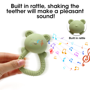 Tùy chỉnh bé <span class=keywords><strong>Teether</strong></span> phim hoạt hình phong cách bé <span class=keywords><strong>Silicone</strong></span> mọc răng vòng Rattle Đồ chơi bé Đồ chơi 6-12 tháng - Product Image 4