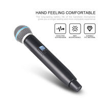 Meilleure Vente Système de Microphone Sans Fil Dynamique GLXD4 2 Canaux UHF, pour Karaoké Professionnel KTV Fête