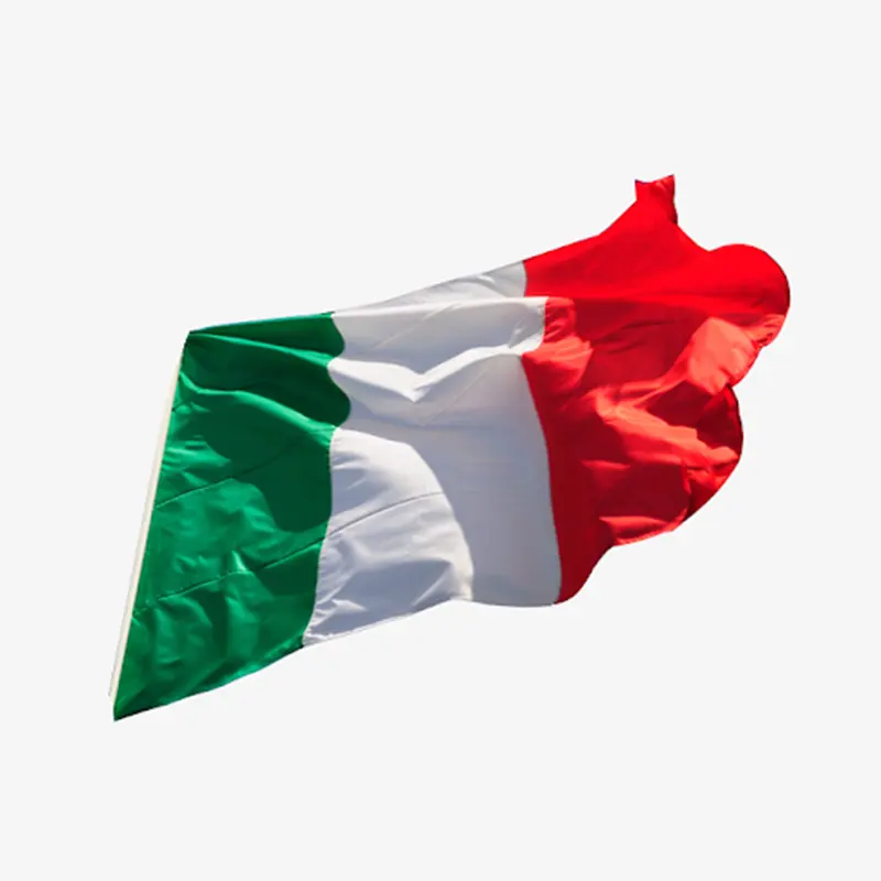 Stok 4 * 6ft İtalya bayrakları İtalya İtalyan ulusal bayrak büyük ulusal reklam bayrakları su geçirmez futbol Fan spor tezahürat