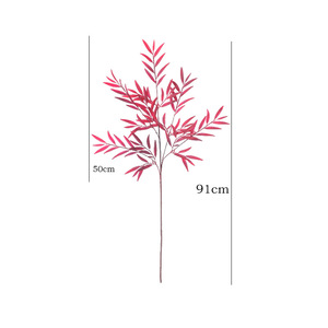 Planta Artificial de Hojas de Sauce de 30cm-100cm de Altura, Simulación Realista, Decoración para Jardín y Hogar, Flor Decorativa de Otoño, Naranja, PVC, Plástico - Product Image 5