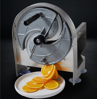 Trancheuse manuelle en acier inoxydable pour fruits et légumes, machine à trancher à manivelle réglable pour citron, orange, concombre