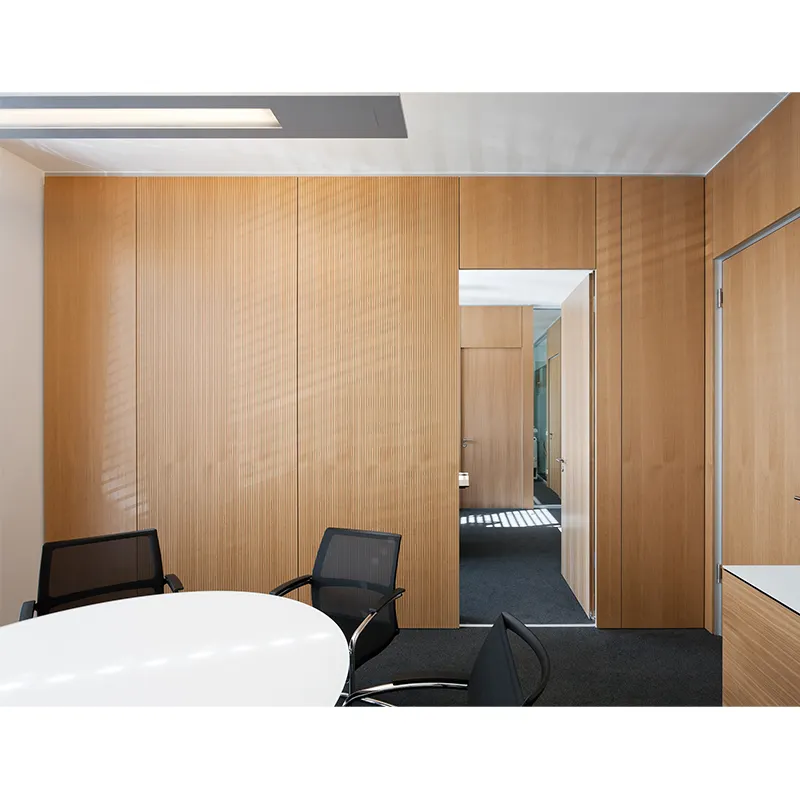 Partición DE OFICINA DE MADERA moderna con aislamiento acústico de puerta para Escuela de Hotel conveniente para salas de conferencias