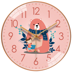 Modern Design Plastic Quartz <b>Wall</b> <b>Clock</b> Cartoon Girl Needle Display for Children's Bedroom Living Room Home <b>Decor</b> - Product Image 1