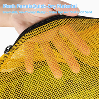 Sac de Plage en Nylon Maille Grande Capacité Multicolore pour Équipement de Plongée, Séchage Rapide, Évacuation du Sable, Plongée avec Tuba, Surf