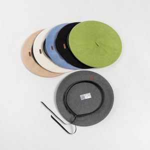 Boina Casual Sencilla para Mujer con Ajuste de Cordón, Nueva Moda Otoño-Invierno, Boina de Cuero PU con Borde de Bolso, Estilo Pintor - Product Image 1