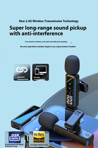 Auslet H67 chương trình trực tiếp phát sóng phỏng vấn vlog video ngắn 2.4G mini cầm tay không dây ve áo Clip micro cho iPhone - Product Image 3