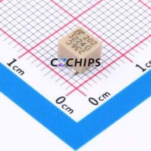 Resistencia Ajustable/Potenciómetro 3224G-1-202E SMD-3P, Resistencia de 4.6x3.5mm, 2kOhm, 10%, 250mW, 100ppm ℃ - Product Image 1