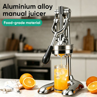 Handmatig arbeidsbesparend hefboomprincipe Fruitpers U-vormige antislipbasis Aluminium Citrus Citroenpers 120 mm voor barrestaurant