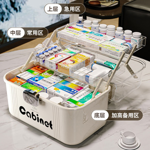 Cabinet Medicine Box Large Capacity Transparent Home Pill Storage Case Family Use - Product Image 2