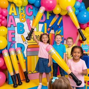 Bâton de baseball gonflable en forme de crayon, PVC, 36 pouces, jaune, écologique, idéal pour les fêtes, les jeux de piscine, les anniversaires et les carnavals - Product Image 3