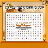 Livre d'or personnalisé sur le thème d'Halloween avec empreintes digitales, papier photo découpé, impression recyclable, peinture par empreintes digitales