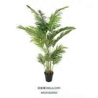 Palmeira artificial do havaí de seda, 2.0m, quase a natureza, palmeira cancia, árvore para decoração interna, planta verde bonsai