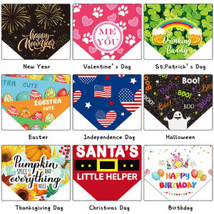 باندانا كلب شعار مخصص كبير صغير عاكس منقوش بالجملة بنمط كلاسيكي مطبوع على شكل قلب لفصل الشتاء والربيع بالجملة - Product Image 5