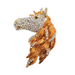 Broche de Caballo con Pedrería de Alta Calidad al por Mayor de Fábrica, Broche de Moda Económico para Hombre, Broches y Alfileres para Vestidos - Product Image 4