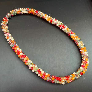 Collier ras du cou en perles nouées faites à la main, ensemble de bijoux, collier ras du cou en cristal, chaîne de perles, cristal à facettes étincelant, cadeau mignon, boule <span class=keywords><strong>JADEAR</strong></span> - Product Image 4