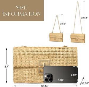 Bolso cruzado bohemio pequeño <span class=keywords><strong>de</strong></span> verano para mujer, correa <span class=keywords><strong>de</strong></span> hombro tejida <span class=keywords><strong>de</strong></span> <span class=keywords><strong>rafia</strong></span>, tipo <span class=keywords><strong>de</strong></span> cierre abierto, monedero <span class=keywords><strong>de</strong></span> paja, bolso <span class=keywords><strong>de</strong></span> mano, bolso <span class=keywords><strong>de</strong></span> playa - Product Image 4