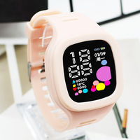 Montre numérique tendance 2026 pour hommes, femmes et étudiants, boîtier en plastique, bracelet en silicone, vente en gros de niche, montre électronique à LED