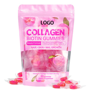 Güzellik takviyesi Vegan saç cilt çivi biyotin kollajen sakızlı beyazlatma cilt vitamini ayı biyotin kollajen Gummies - Product Image 1