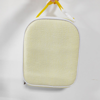 Sac isotherme jaune en seersucker pour pique-nique, entrepôt GA, 25 pièces, sac à déjeuner familial portable pour activités quotidiennes en extérieur